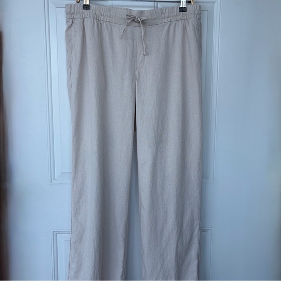 Old Navy Pants - Old Navy• Linen Blend Cream Colored Pull-On Pants - Size Large